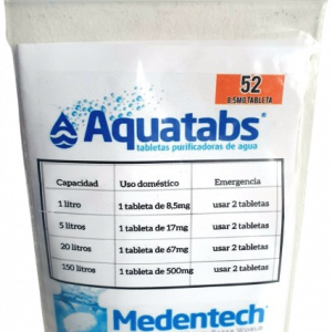 Pastillas potabilizadoras AQUATABS, 52 Unidades 70909