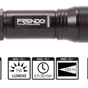 Linterna FRENDO, TA300 Lumens, AAA, Negra