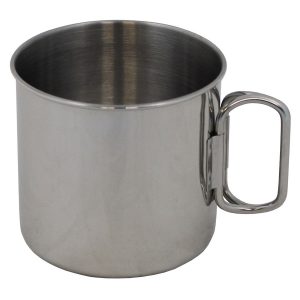 Taza de Campaña SAVANNAH, Inox., 450 ml, c/Asa plegable