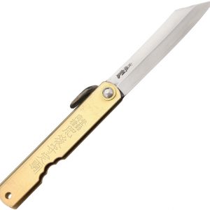 Navaja HIGONOKAMI, Nagao, Acero Ao-Kami Yasuki, 9 cm, Latón 76109