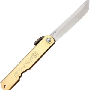 Navaja HIGONOKAMI, Nagao, Shiro-Kami Yasuki Forjado, 10 cm, Tanto, Latón