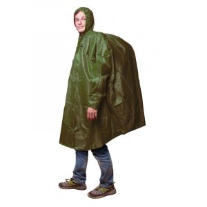 Poncho FRENDO, Pelerine, Nylon, Transpirable, Verde, (173x120/105 cm), Talla L/XL