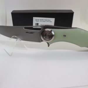 Navaja IAKUE, Delta Dark, Flipper, D2, Steel+ G10 Jade
